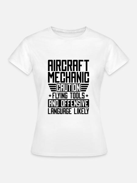 Fluggerätmechaniker Flugzeug Mechaniker Geschenk - Frauen T-Shirt - Weiß