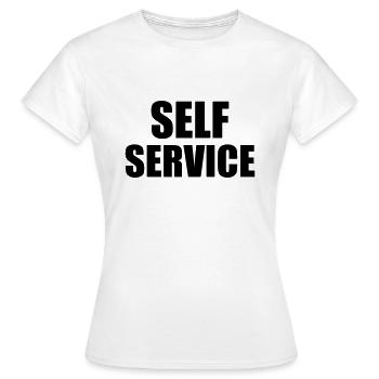 Self Service - Frauen T-Shirt - Weiß - Vorne - AI Model Female 172 dark (172cm)