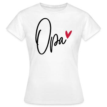Opa - Frauen T-Shirt - Weiß - Vorne - AI Model Female 172 dark (172cm)