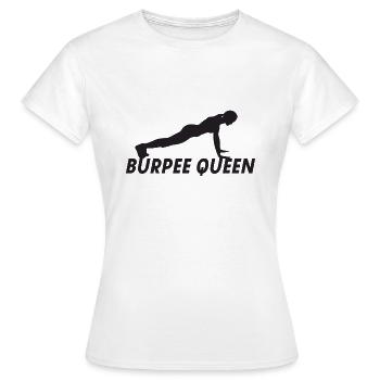 Burpee Queen - Frauen T-Shirt - Weiß - Vorne - AI Model Female 172 dark (172cm)