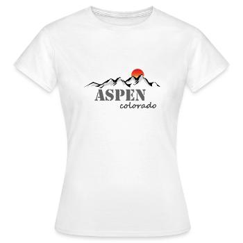 Aspen Colorado - T-shirt Femme - blanc - Devant - AI Model Female 172 dark (172cm)