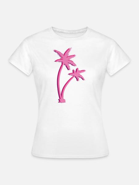 Palmen - Frauen T-Shirt - Weiß