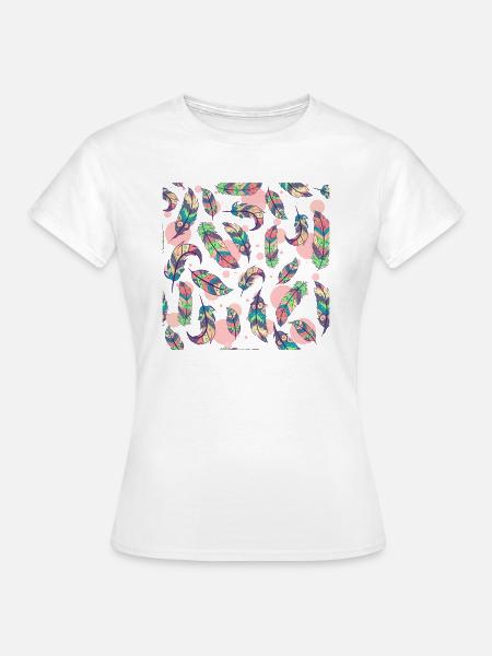 Federn - Frauen T-Shirt - Weiß