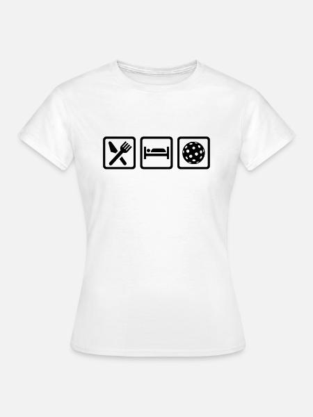 Floorball - Frauen T-Shirt - Weiß