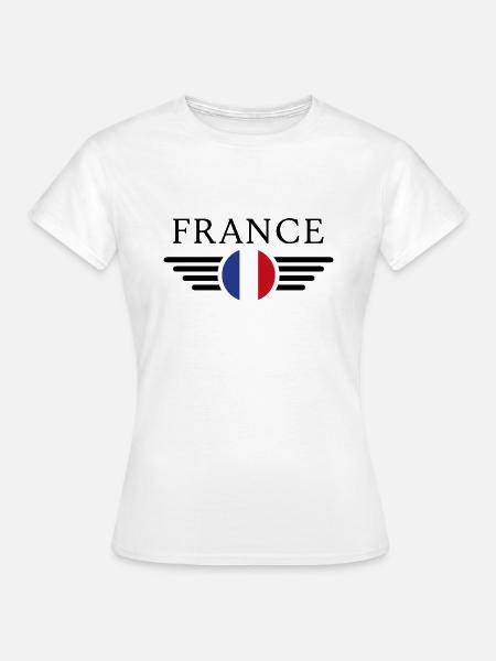 Frankreich Stil T-Shirt - Frauen T-Shirt - Weiß