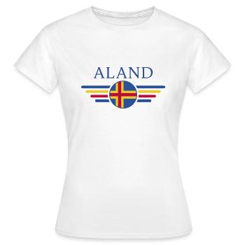 I Love Åland, T-shirt design de style élégance - T-shirt Femme - blanc - Devant - AI Model Female 172 dark (172cm)