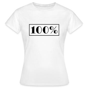 100% - T-shirt Femme - blanc - Devant - AI Model Female 172 dark (172cm)
