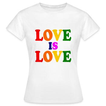 Love is love - T-shirt Femme - blanc - Devant - AI Model Female 172 dark (172cm)