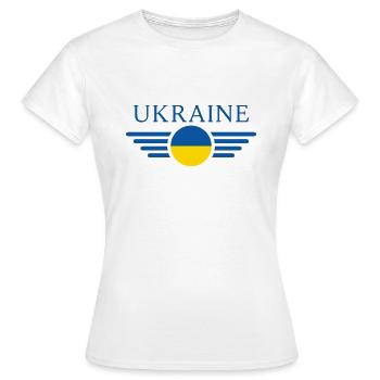 Ukraine - Women's T-Shirt - white - Front - AI Model Female 172 dark (172cm)