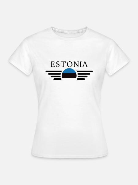 Estland Stil Design T-Shirt - Frauen T-Shirt - Weiß
