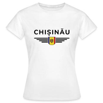 T-shirt Chișinău – L’amour de la capitale - T-shirt Femme - blanc - Devant - AI Model Female 172 dark (172cm)