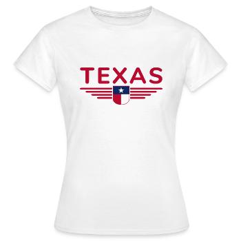 Texas Fan T-Shirt – Lone Star Style - T-shirt Femme - blanc - Devant - AI Model Female 172 dark (172cm)