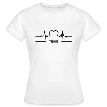 Herzschlag Trainer Herz Bester Coach Training - Frauen T-Shirt - Weiß - Vorne - AI Model Female 172 dark (172cm)