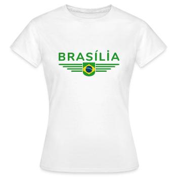 Brasília T-shirt for fans and travelers - Women's T-Shirt - white - Front - AI Model Female 172 dark (172cm)