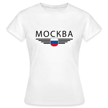 T-Shirt Moscou – Métropole de l’Elégance - T-shirt Femme - blanc - Devant - AI Model Female 172 dark (172cm)