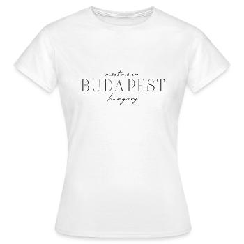Découvrez Budapest avec ce t-shirt - T-shirt Femme - blanc - Devant - AI Model Female 172 dark (172cm)