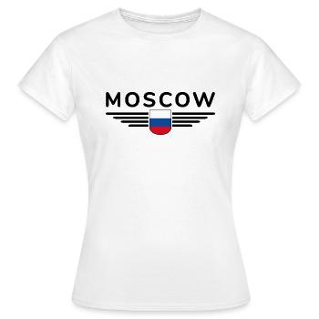 T-Shirt Moscou – Métropole de l’Elégance - T-shirt Femme - blanc - Devant - AI Model Female 172 dark (172cm)