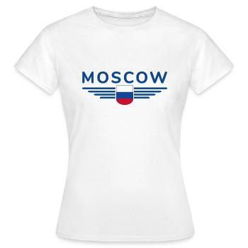 T-Shirt Moscou – Métropole de l’Elégance - T-shirt Femme - blanc - Devant - AI Model Female 172 dark (172cm)