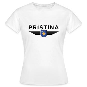Pristina Kosovo Fan T-Shirt Design - T-shirt Femme - blanc - Devant - AI Model Female 172 dark (172cm)