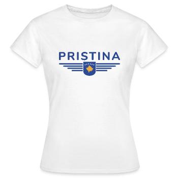 Pristina Kosovo Fan T-Shirt Design - T-shirt Femme - blanc - Devant - AI Model Female 172 dark (172cm)