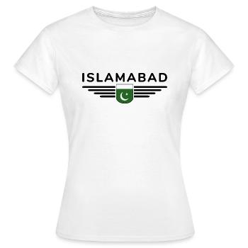 Islamabad Design – Style de la capitale - T-shirt Femme - blanc - Devant - AI Model Female 172 dark (172cm)