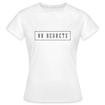AUCUN REGRETS - T-shirt Femme - blanc - Devant - AI Model Female 172 dark (172cm)