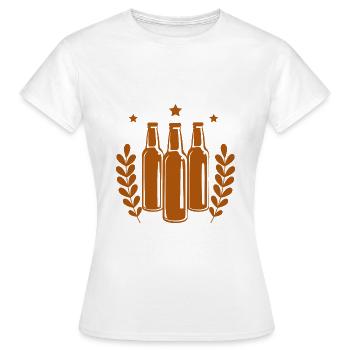 Bière - Bière / Mug à bière - Bouteille de bière Baril de bière - T-shirt Femme - blanc - Devant - AI Model Female 172 dark (172cm)