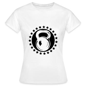 Musculation Haltérophilie Fitness Workout - T-shirt Femme - blanc - Devant - AI Model Female 172 dark (172cm)