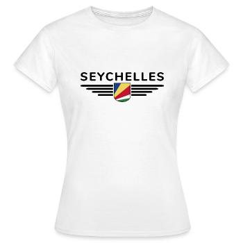 Seychelles fans: T-shirts for island dreams - Women's T-Shirt - white - Front - AI Model Female 172 dark (172cm)