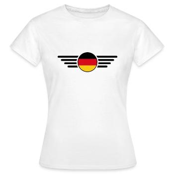 T-shirt design de style allemand - T-shirt Femme - blanc - Devant - AI Model Female 172 dark (172cm)
