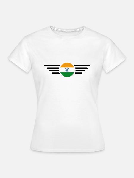 Indien Stil Design T-Shirt - Frauen T-Shirt - Weiß