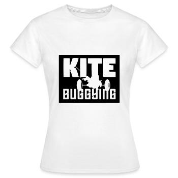Kite buggying - Women's T-Shirt - white - Front - AI Model Female 172 dark (172cm)