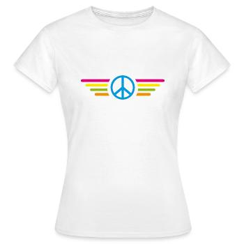 Ailes de la paix - T-shirt Femme - blanc - Devant - AI Model Female 172 dark (172cm)