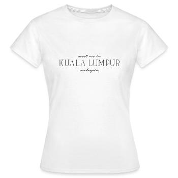 Meet me in Kuala Lumpur - Frauen T-Shirt - Weiß - Vorne - AI Model Female 172 dark (172cm)