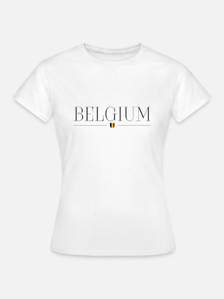 België Stijl Design T-Shirt - Vrouwen T-shirt - wit