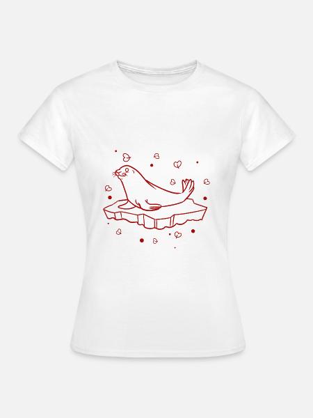 Robbe - Zoo - Tierfreund - Naturschutz - Frauen T-Shirt - Weiß