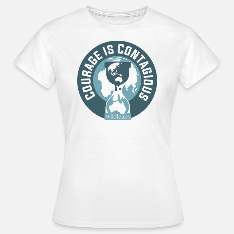 Courage is Contagious - WikiLeaks - Women's T-Shirt - white