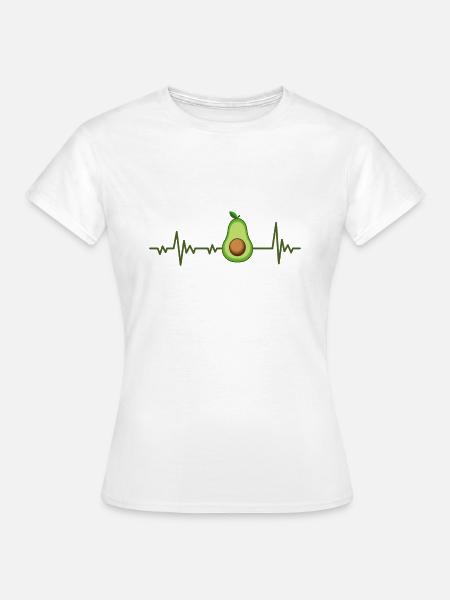 Avocado Herzschlag - Frauen T-Shirt - Weiß