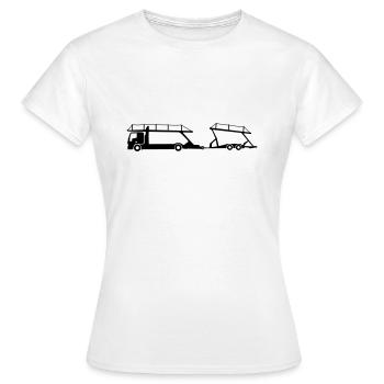 auto transporter for cars_b1 - Women's T-Shirt - white - Front - AI Model Female 172 dark (172cm)