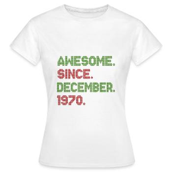 1970 Génial depuis décembre Avenue de Noël - T-shirt Femme - blanc - Devant - AI Model Female 172 dark (172cm)