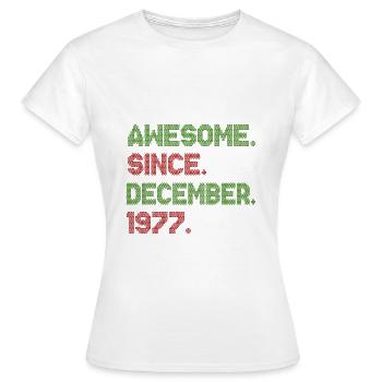 1977 Génial depuis décembre Avenue de Noël - T-shirt Femme - blanc - Devant - AI Model Female 172 dark (172cm)