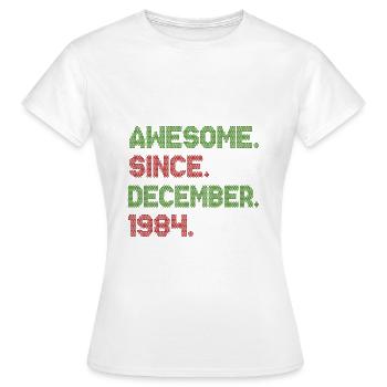 Génial depuis décembre 1984 Avenue de Noël - T-shirt Femme - blanc - Devant - AI Model Female 172 dark (172cm)