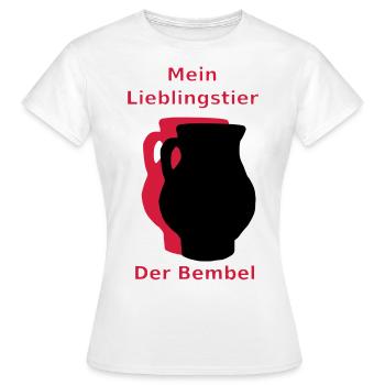 Mon animal préféré des Bembel - T-shirt Femme - blanc - Devant - AI Model Female 172 dark (172cm)