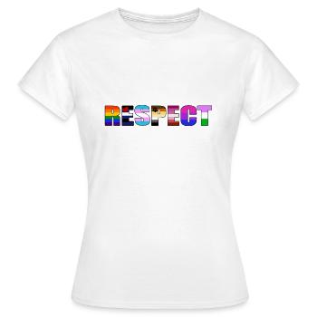 Respect - LGBTIQ Gay Pride Queer Coming Out - Frauen T-Shirt - Weiß - Vorne - AI Model Female 172 dark (172cm)