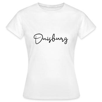 Duisburg - Frauen T-Shirt - Weiß - Vorne - AI Model Female 172 dark (172cm)