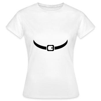 ceinture - T-shirt Femme - blanc - Devant - AI Model Female 172 dark (172cm)