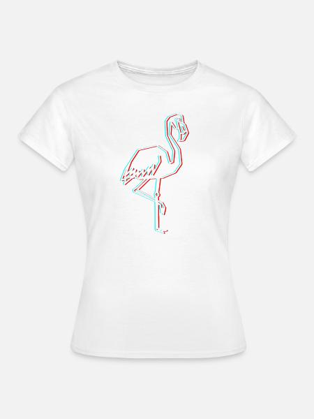 Flamingo - Frauen T-Shirt - Weiß