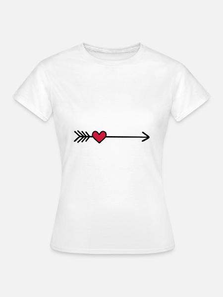 Herz - Frauen T-Shirt - Weiß