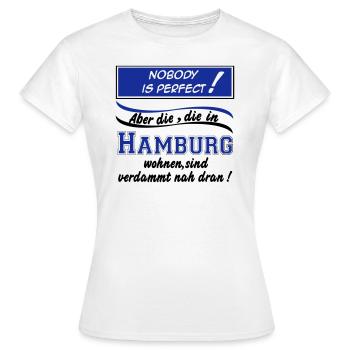 Hamburg , Tradition , Fußball Fan , Nobody (25) - Frauen T-Shirt - Weiß - Vorne - AI Model Female 172 dark (172cm)