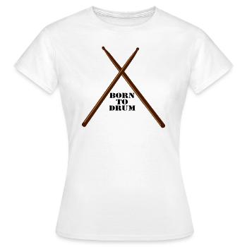 Trommel , Trommler , Schlagzeug (25) - Frauen T-Shirt - Weiß - Vorne - AI Model Female 172 dark (172cm)